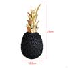 Wood Wall Clock Creative Design Decorative Silent for Restaurant Office Pineapple Sculpture