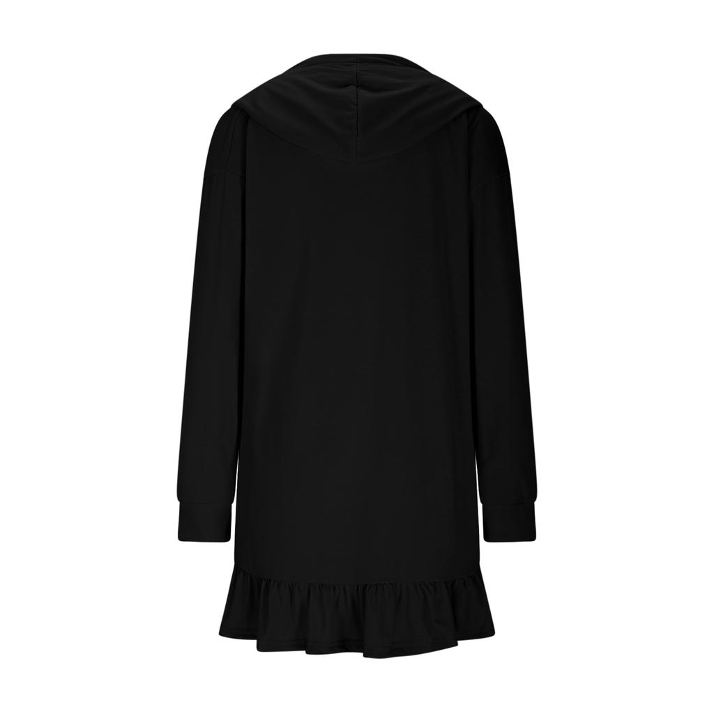 Ladies' Color Casual Loose Fashion Elegant Long Sleeved Dress