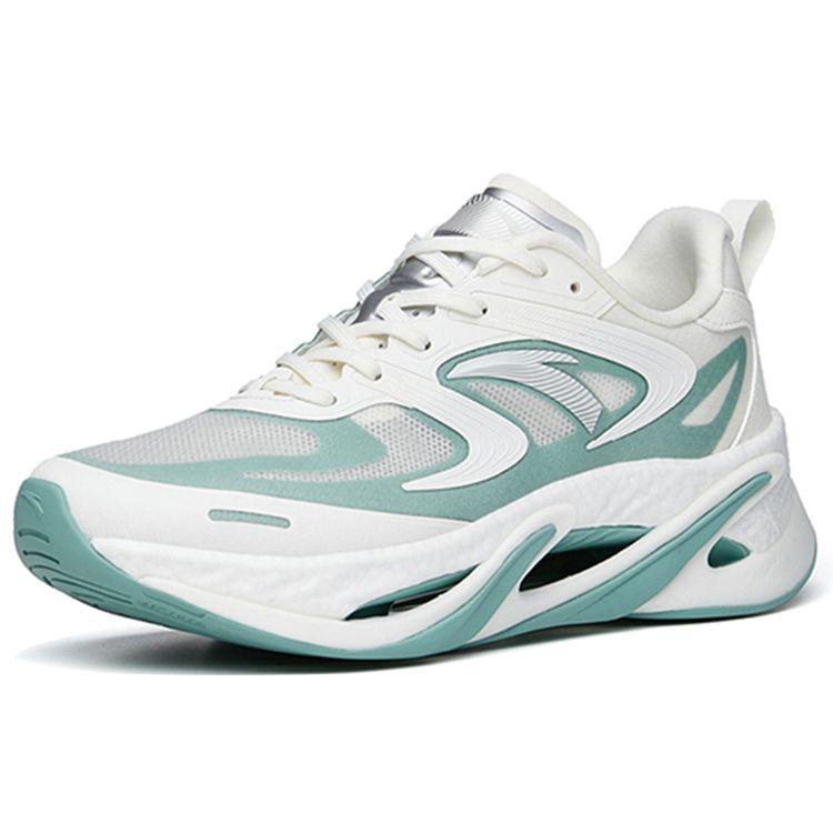 Anta Not Stop Pro Shock Absorption Non-Slip Wear-Resistant Low-Top Running Shoes Men Sneaker White Green 112225596-3