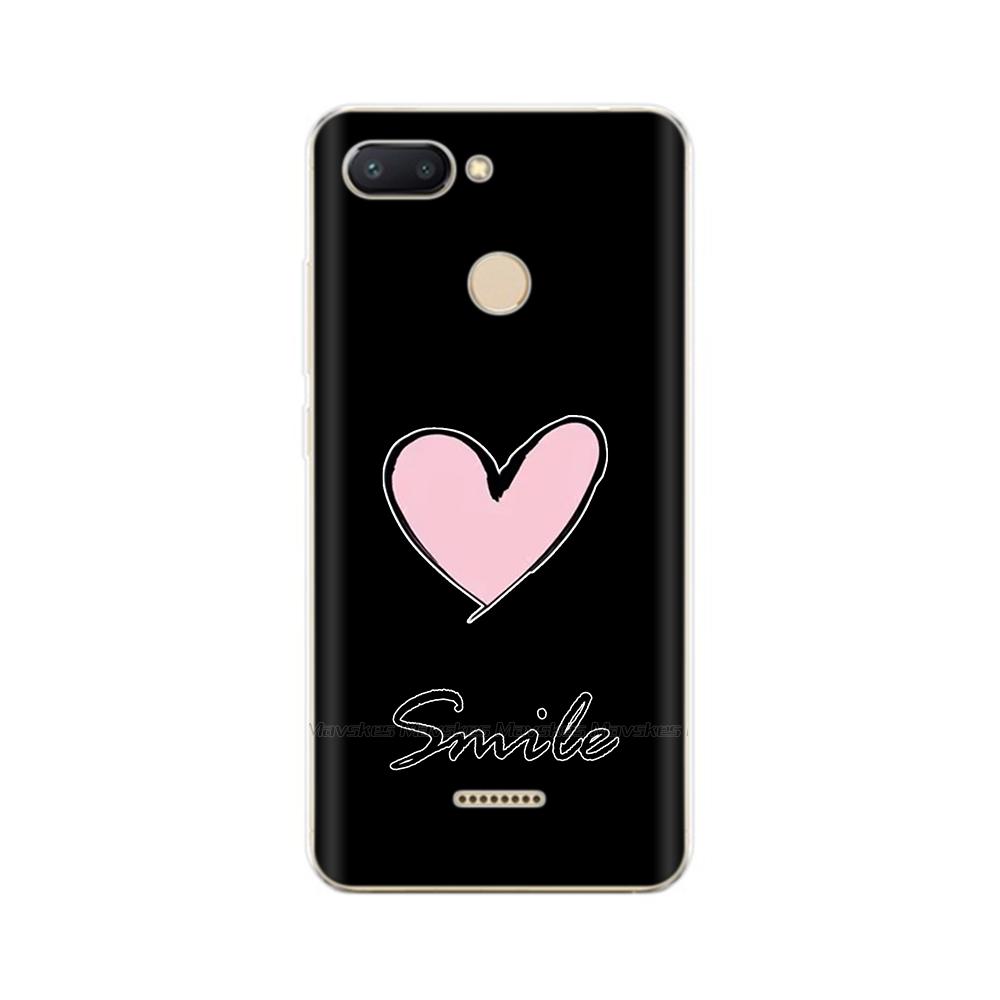 For Redmi 6 Phone Cover Transparent Silicone TPU Protective Cats Flower Print Covers Case For Xiaomi Redmi 6 6A Redmi6 Funda