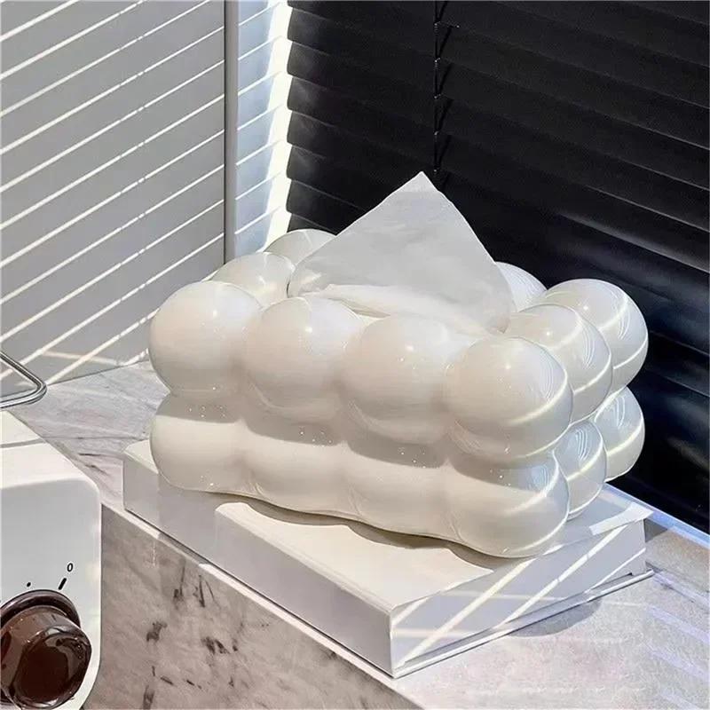 Marshmallow tissue box Household paper storage box Restaurant tissue box
