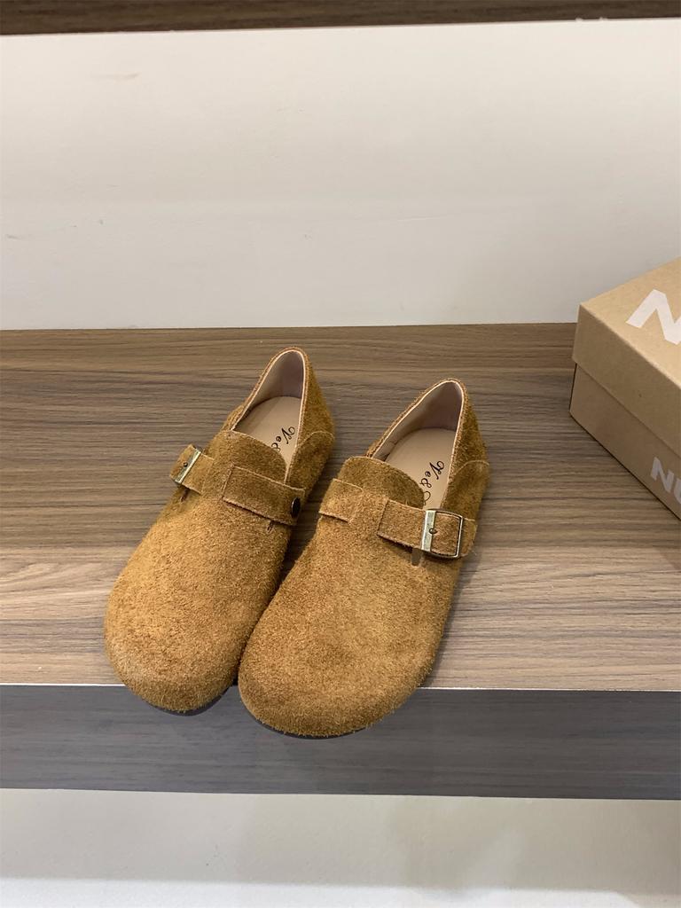 Platform shoes single shoes women's shoes 2025 new autumn and winter one-pedal loafers versatile Boken shoes