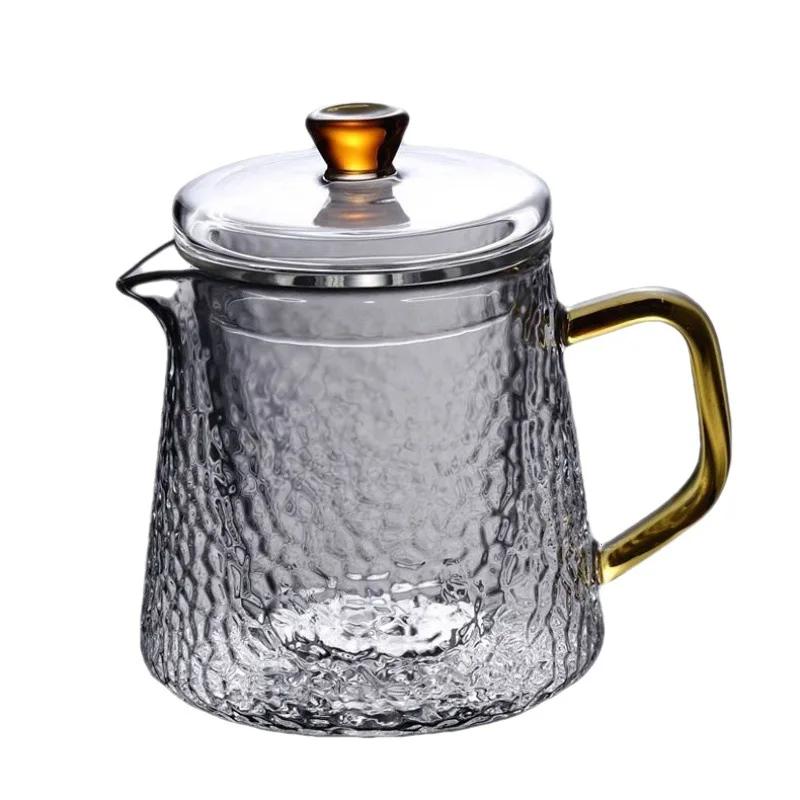 Glass Borosilicate Pyrex Teapot Gas Stove Flower Pu'er Kettle Chinese Kung Fu Set With Filter