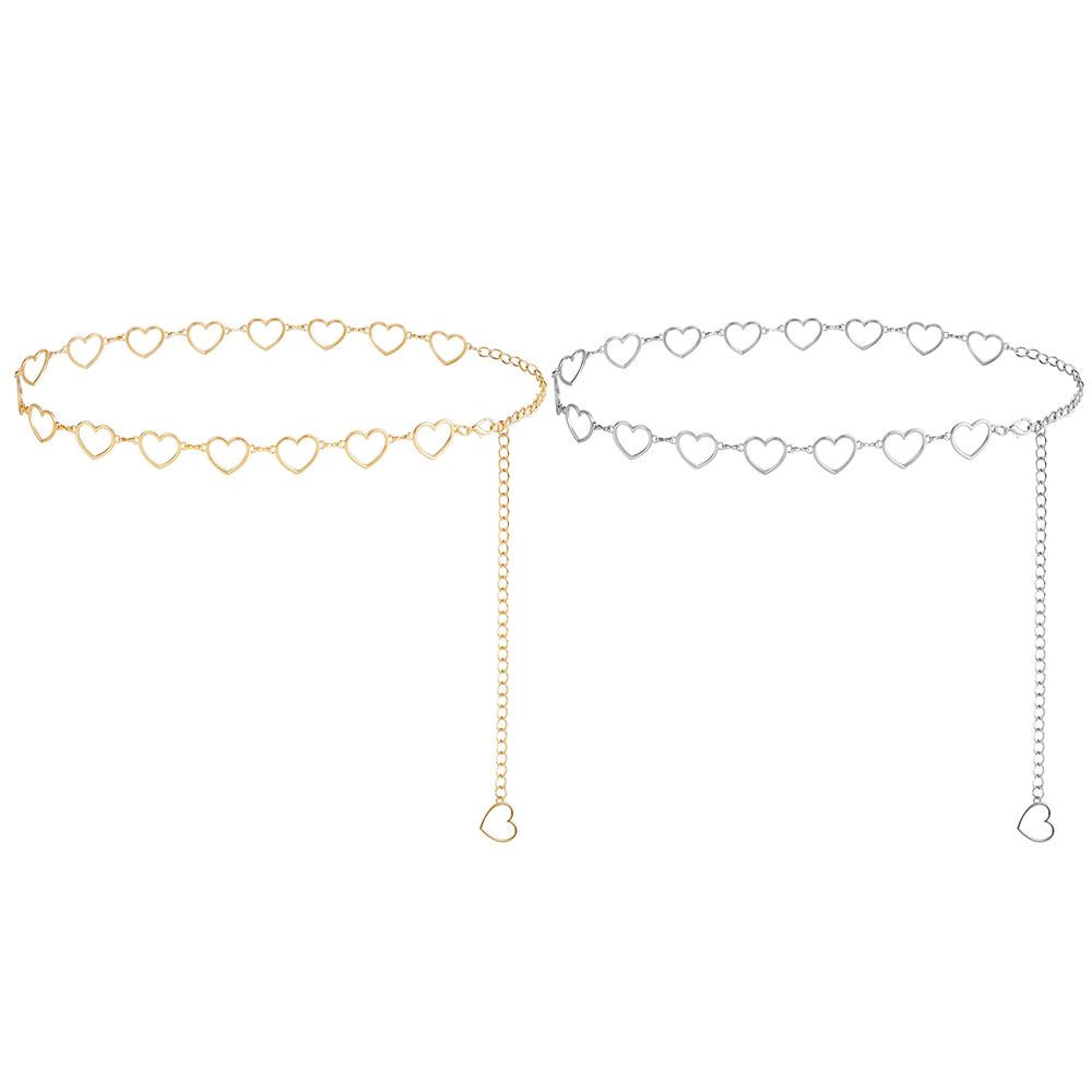 

Металлический пояс с декором в виде сердца, золотой/серебряный пояс с декором для платьев/джинсов/свитера