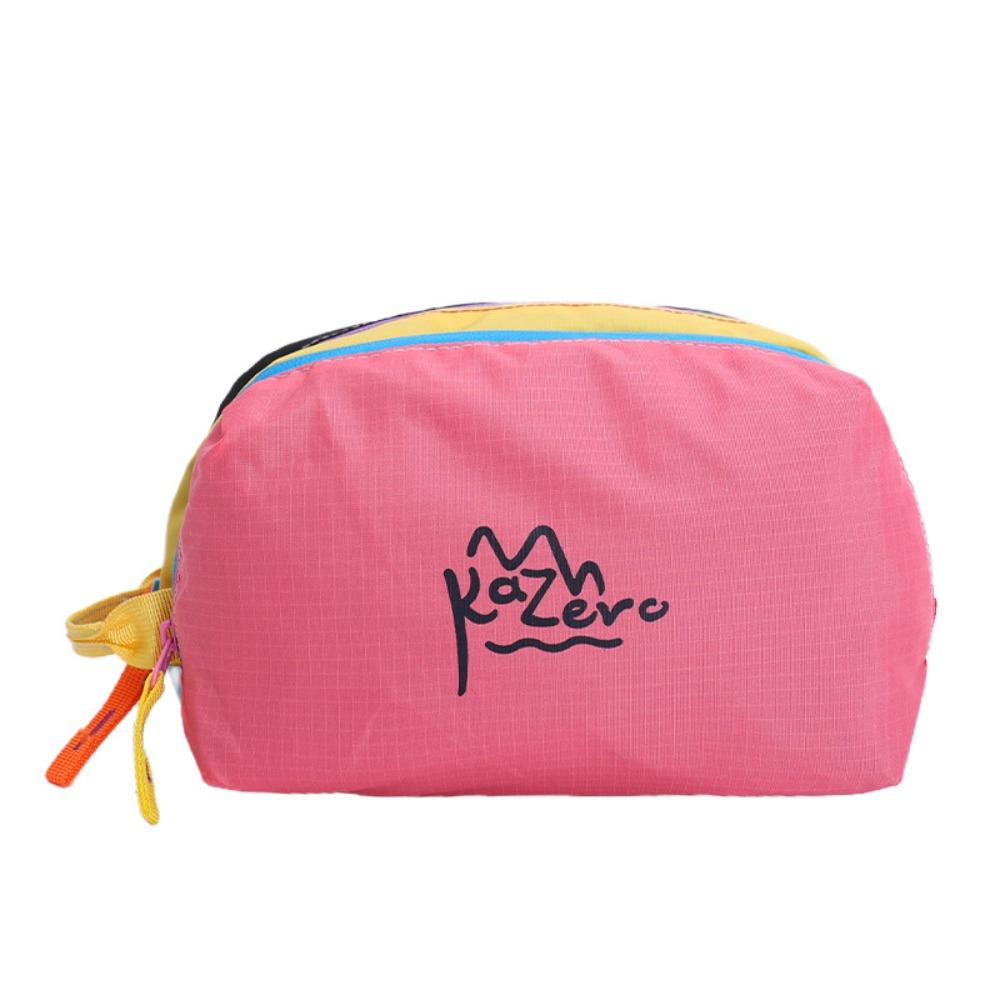 Coin Purse Cute Cosmetic Bag Zipper Carryall Lightweight Nylon Toiletry Bag  Travel розовый