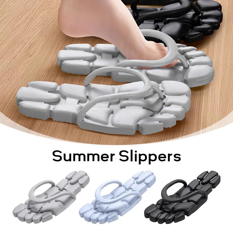 Summer Flip-Flops Men Slippers Portable Travel Non Slip Lightweight Soft Men Beach Sandals Summer Slippers Casual Shoes