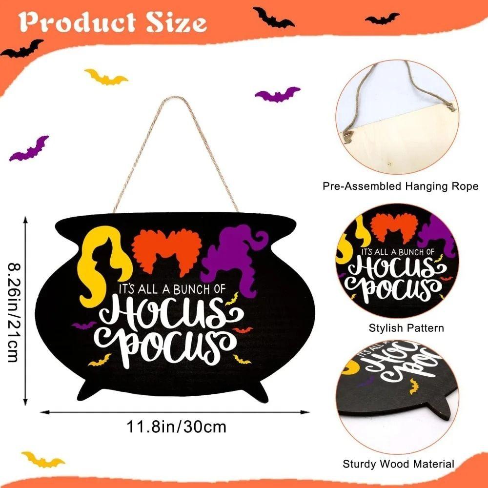 Round Door Hanging Sign Wooden Wooden Door Hanger Sturdy Outdoor Wall Sign  Party Supplies