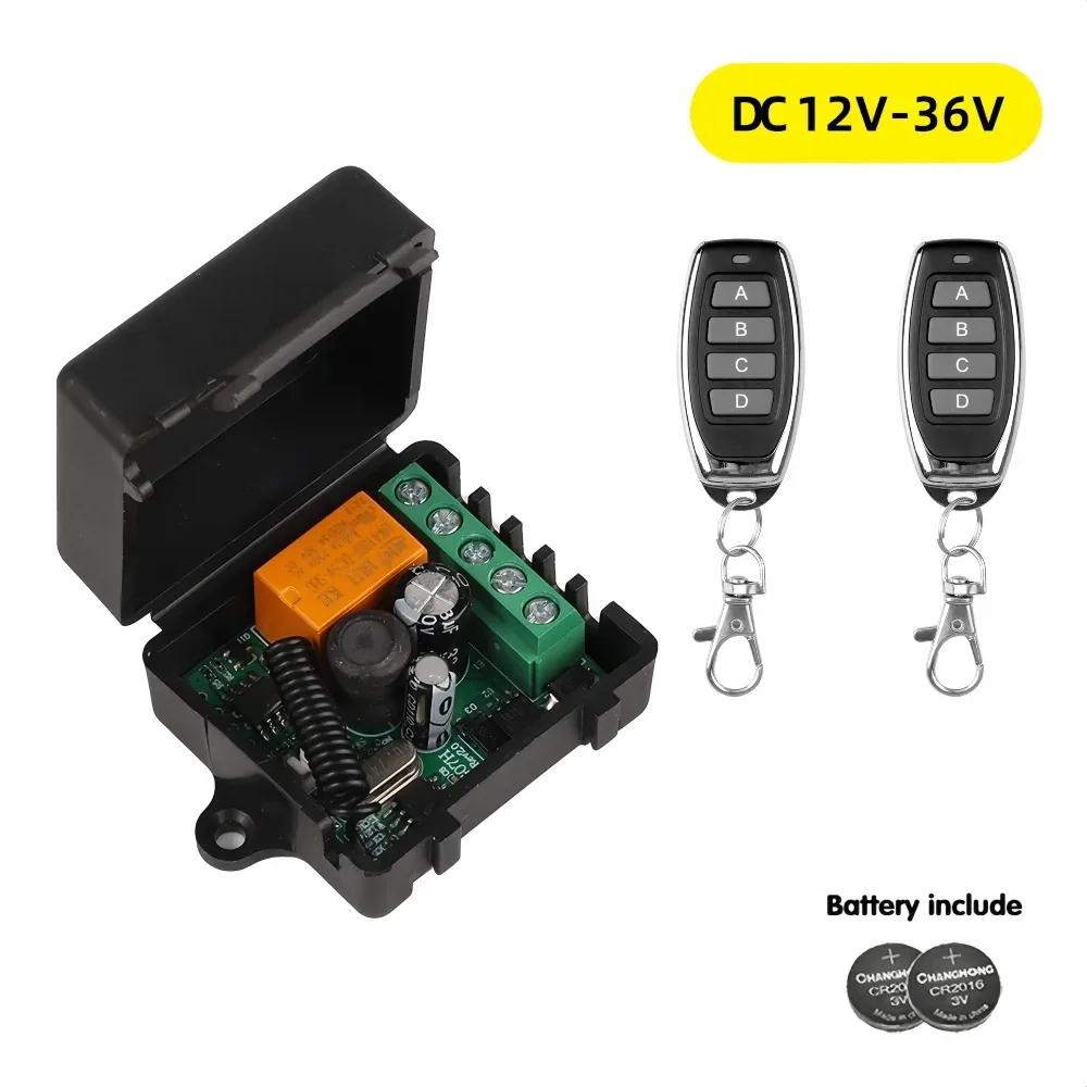 433Mhz DC 12V 24V 36V 1CH Universal Wireless Remote Control Switch Relay Receiver Module RF Transmitter 433Mhz Remote Control