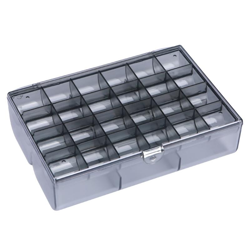 30 Grids Acrylic Jewelry Organizer for Cosmetic Storage Box Makeup Organizer Clear Case with Lid for Beads Rings Earrings