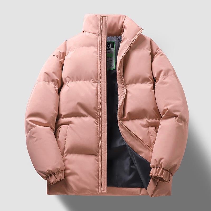 

Men s And Women s Zipper Down Jacket Stand Collar Winter Casual Padded Jacket 5XL