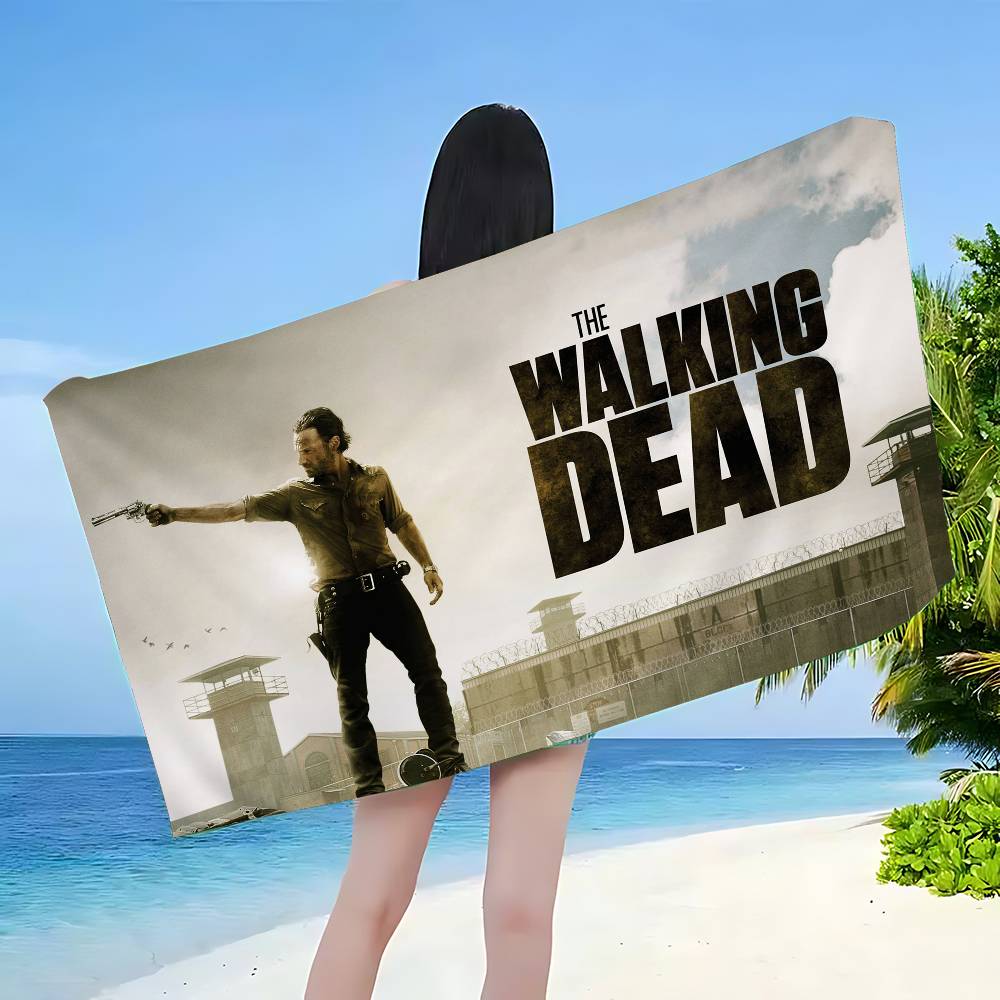 Thrilling Movie The W-Walking D-Dead Microfiber Blanket Quick Drying Towels Oversized Printing Super Absorbent Towel Blanket