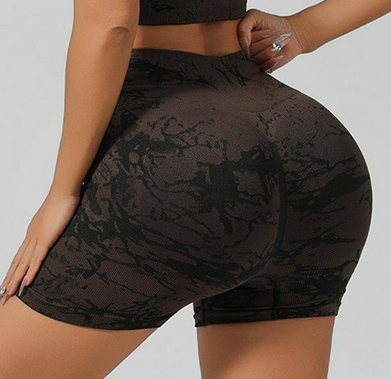 Tie-Dye Yoga Set: Beautiful Back Sports Bra & High-Waist Peach Lift Leggings