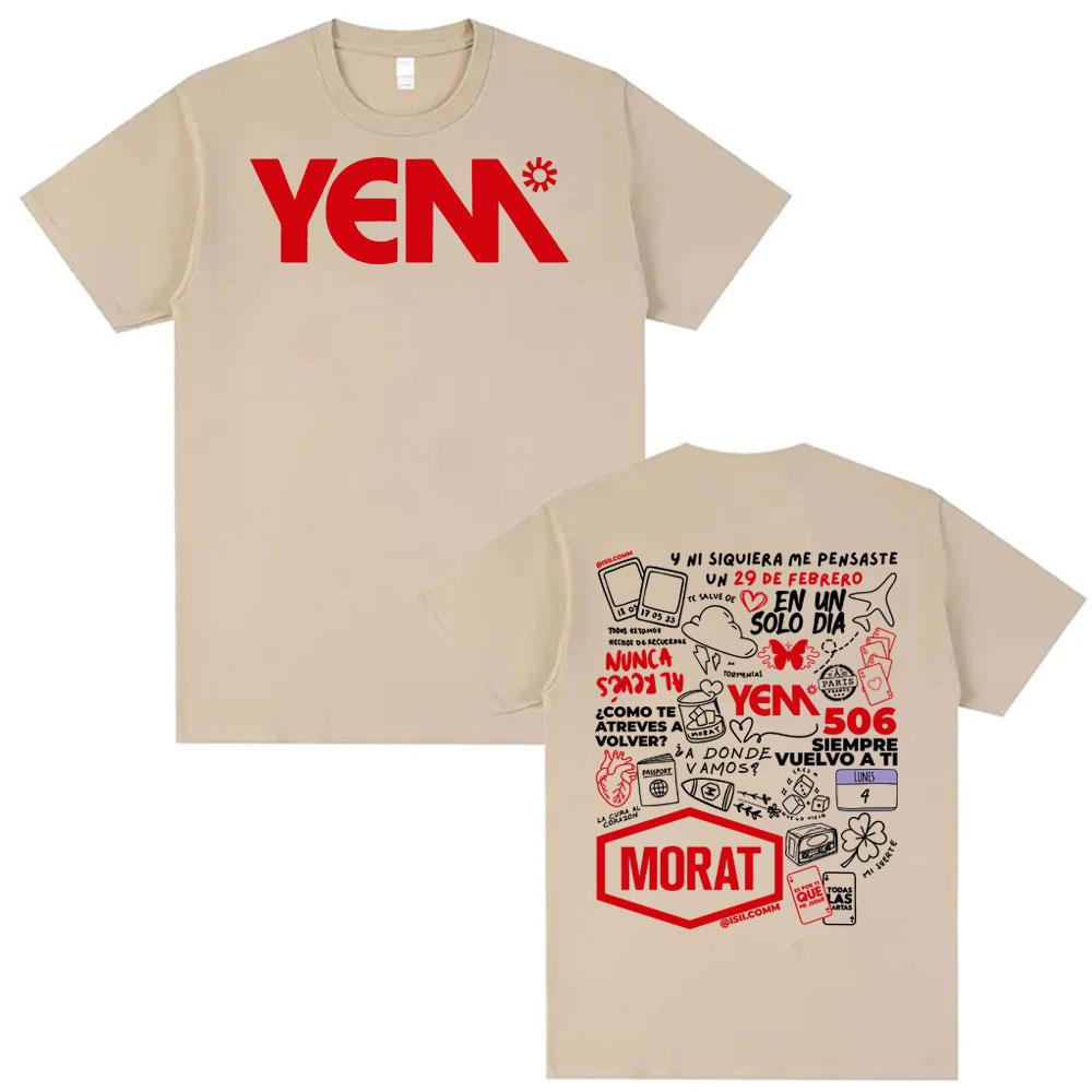 Morat Yem Album Print Pattern T-shirt for Men and Women Harajuku Hip-hop Classic T-shirt, Summer Print 100% Pure Cotton T-shirt 4XL