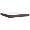 Box Spring Bed with Mattress Dark Brown 180 x 200 cm Fabric