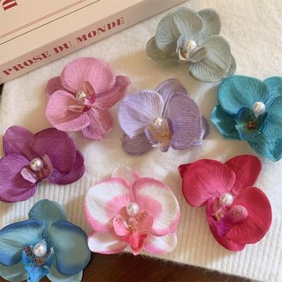Hair Accessories Orchid Hairpin Hair Ornament Bohemia Barrettes Sweet Flower Hair Clip  Beach