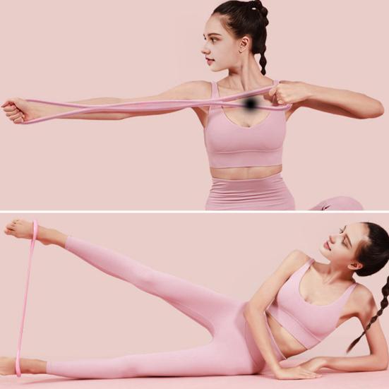 Figure 8 Fitness Resistance Band Anti-slip Silicone 15/25/35Lbs Men Women Arm Shoulder Stretch Strength Training Exercise Elastic Strap Tension Rope