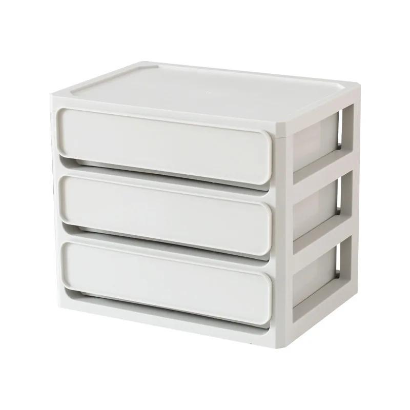 Storage Box Plastic Desktop Storage Box Korean Cosmetics Drawer Multi-layer Storage Cabinet Student Dormitory Organizer Box