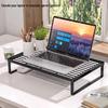 Adjustable Desktop Monitor Riser & Laptop Cooling Stand with Storage & Keyboard Tray