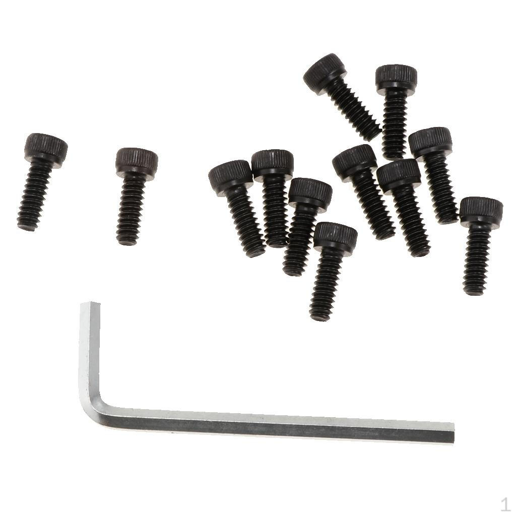 12Pcs Billiard Snooker Tables Cue Inner Hexagon Screws With Hex Key Wrench