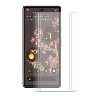 5 Stück für Google Pixel 6 ENKAY Hat-Prince 0,26 mm 9H 2.5D Gebogene Kante Displayschutzfolie aus gehärtetem Glas