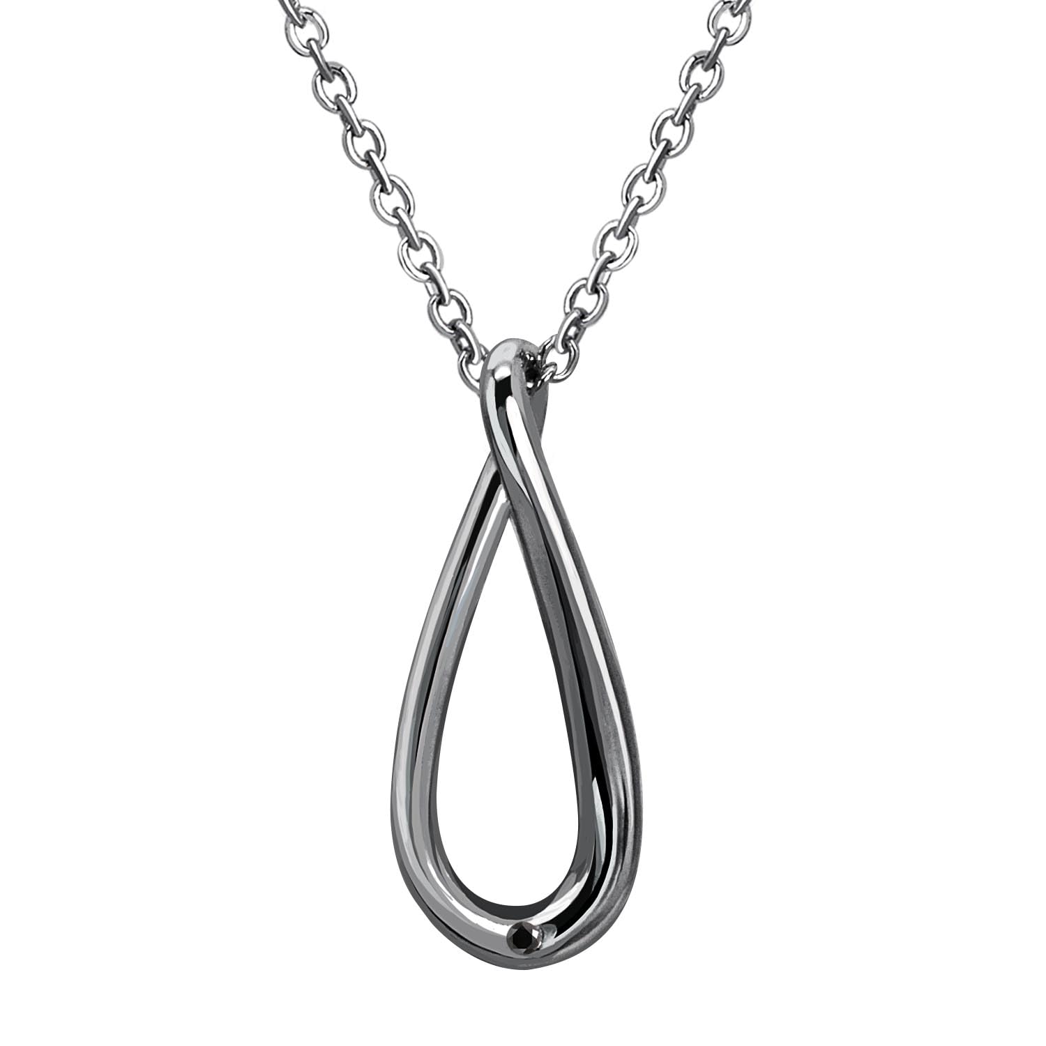 

Necklace Infinity Design Silver 925 [Lara Christie] Men s [BLACK Label] p14004-b срібний