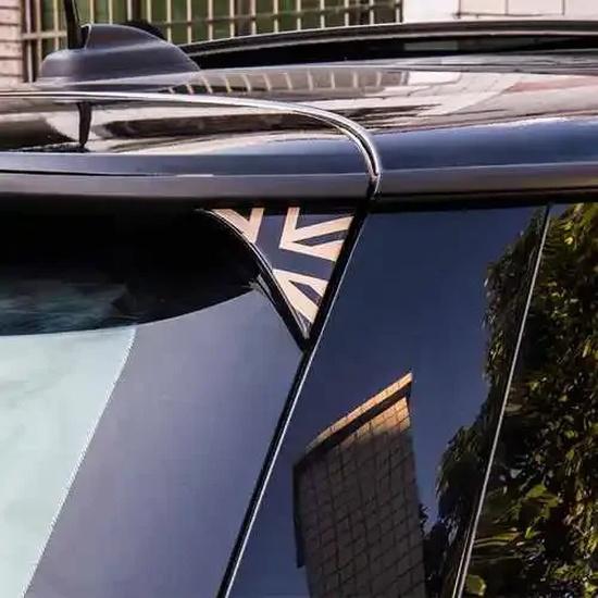 Car Styling Accessories For MINI Cooper F56 2Pcs Car Exterior Rear Back Trunk Tailfins Spoiler Wing 3D Sticker Decal Decoration