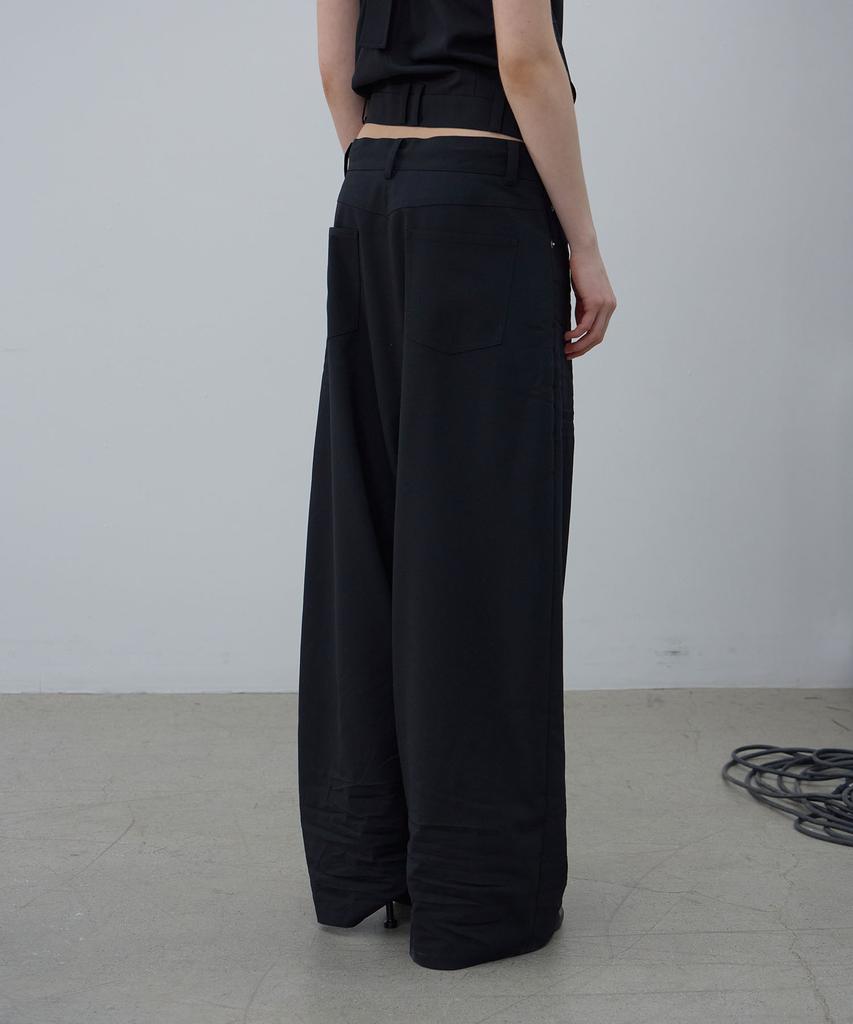 LCDC™ Crinkle Detail Wide Trousers (Black)