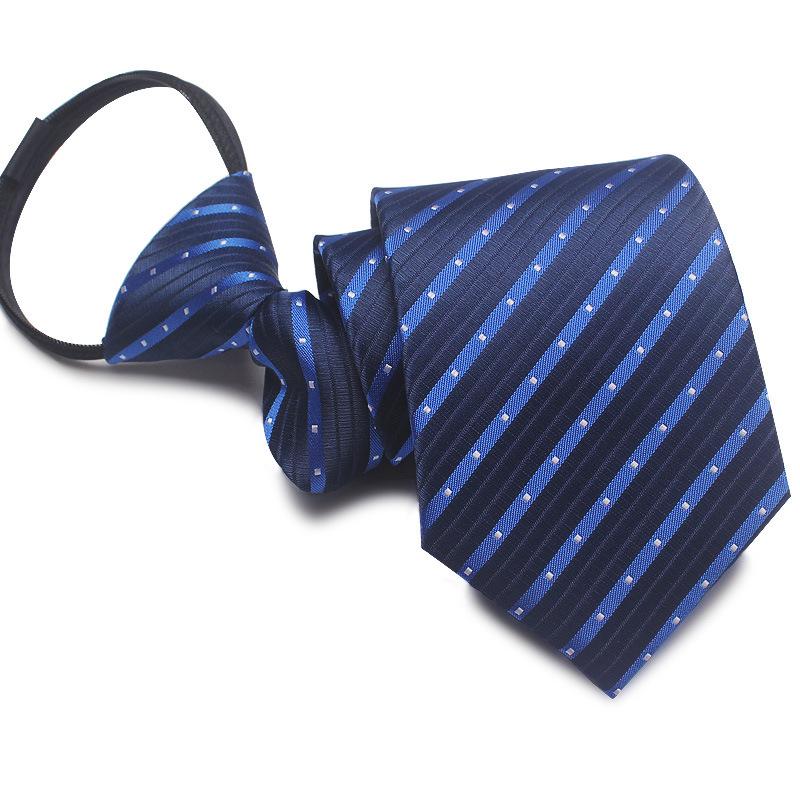 Men's 8cm No-Knot Zipper Tie - Easy-Pull Business Formal Tie