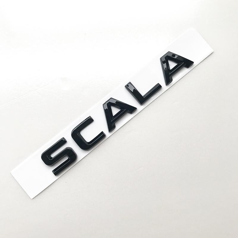 swpzb8 Glossy Black Letters ABS Car Emblem for SUPERB OCTAVIA FABIA KAMIQ KAROQ KODIAQ RAPID YETI 4x4 Trunk Nameplate Logo Sticker