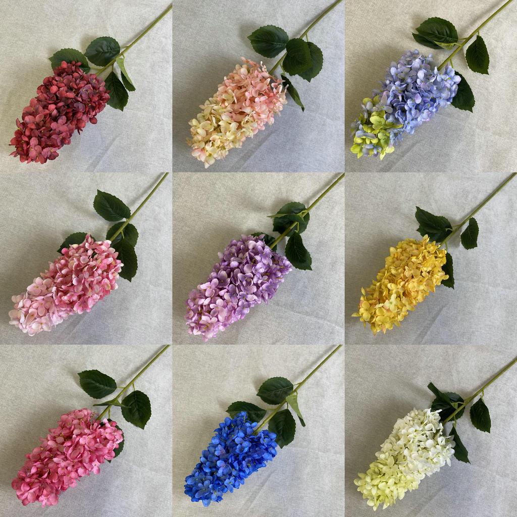 Faux Hydrangea Floral Arrangement 82in Silk Stems For Event Backdrop And Bridal Bouquet