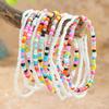 Rainbow Color Rice Bead Bracelet Hand Woven Multilayer Stackable Bohemian Style Ins Fashion For Women
