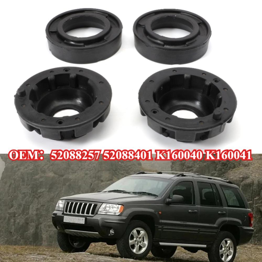 Kit d'isolateurs de ressorts avant supérieurs et inférieurs OEM : 52088257 52088401 K160040 K160041 pour Jeep Grand Cherokee 1999-2004 (4 pièces)