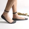 Summer Men Transparent Glass Silk Ultra-Thin Cotton Short Crew Short Socks Invisible Socks