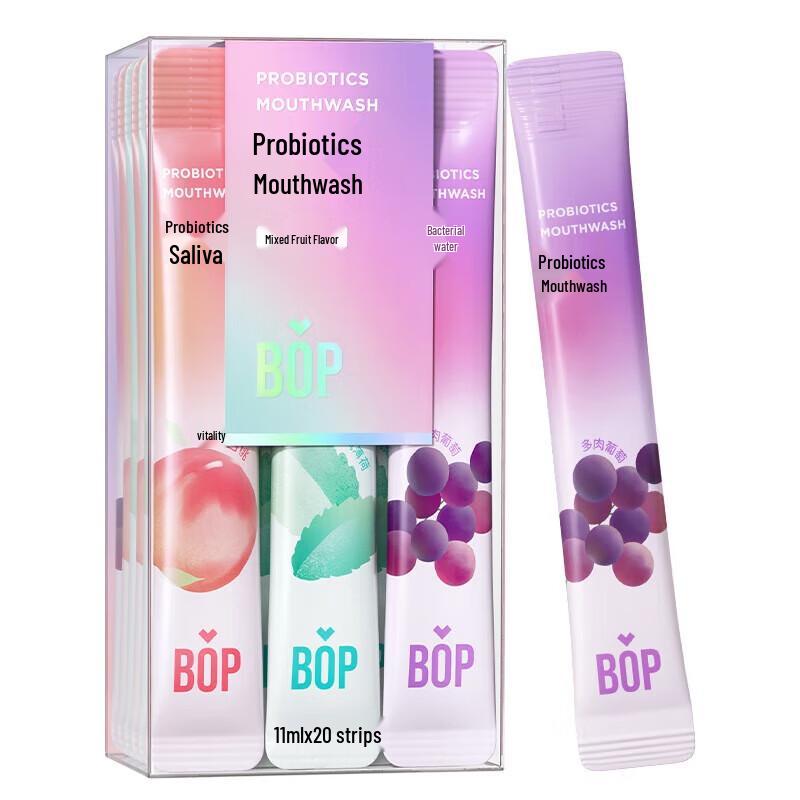 

BOP Probiotic Fresh Mouthwash Sachets - White/Grape/Mint Variety Pack