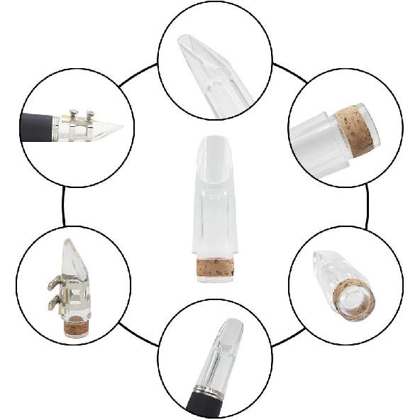 HXBER Professional Clear Transparent Bb Clarinet Mouthpiece Bolwtorch