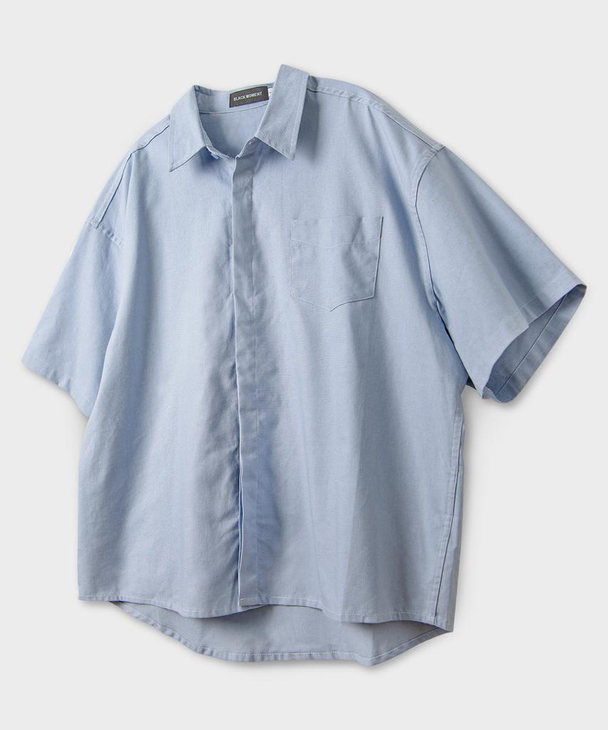 BLACK MOMENT [Waterproof] Linen Basic Oversized Short Sleeve Shirt Jacket 7 Colors