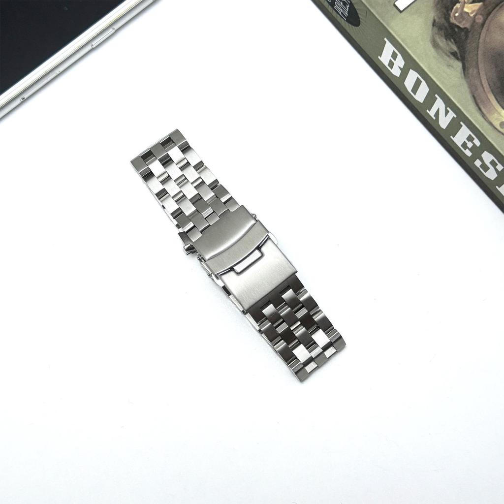 Stainless Steel Tank Chain Watch Band for Seiko Turtle SRP773/775/777/A21, 22mm