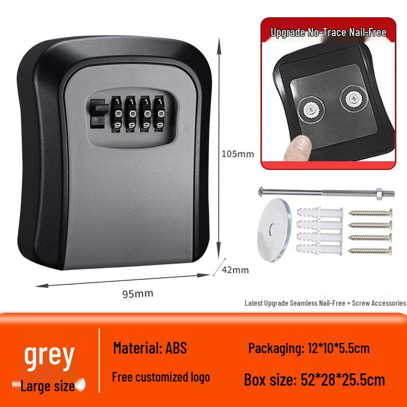 Wall-Mounted Anti-Theft Key Lock Box for Homes and Construction Sites