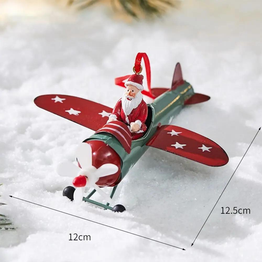New Santa Clasu Christmas Hanging Decoration Santa Claus Airplane Mailbox Christmas Tree Ornament Cute Pendant Xmas Decor