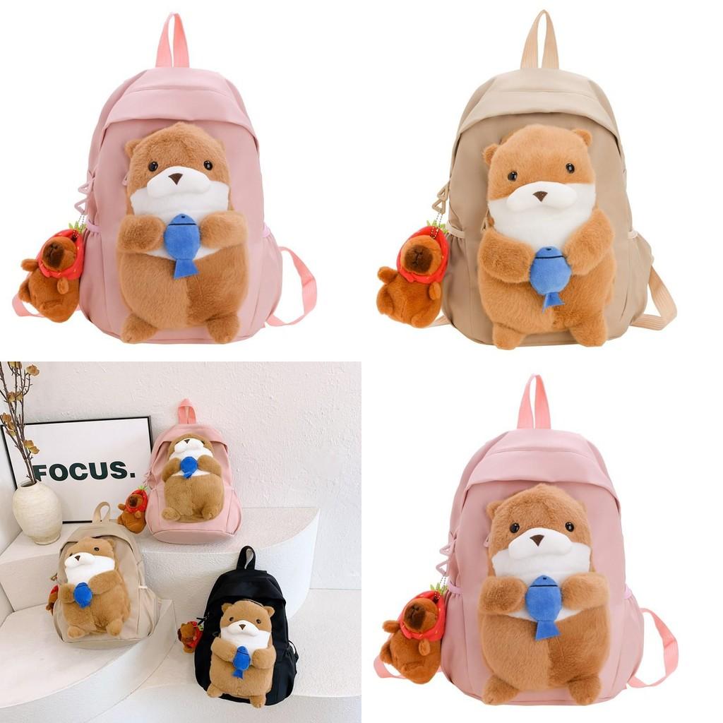 Adorable Cartoon Nylon Backpack For Kids With Large Capacity And Breathable Design