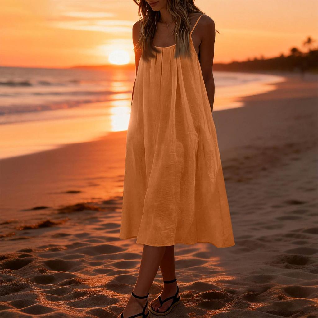 Women's Backless Strapless Dresses, Backless Loungewear Dress, Sleeveless, House Dress, Long Dress With Back Bow