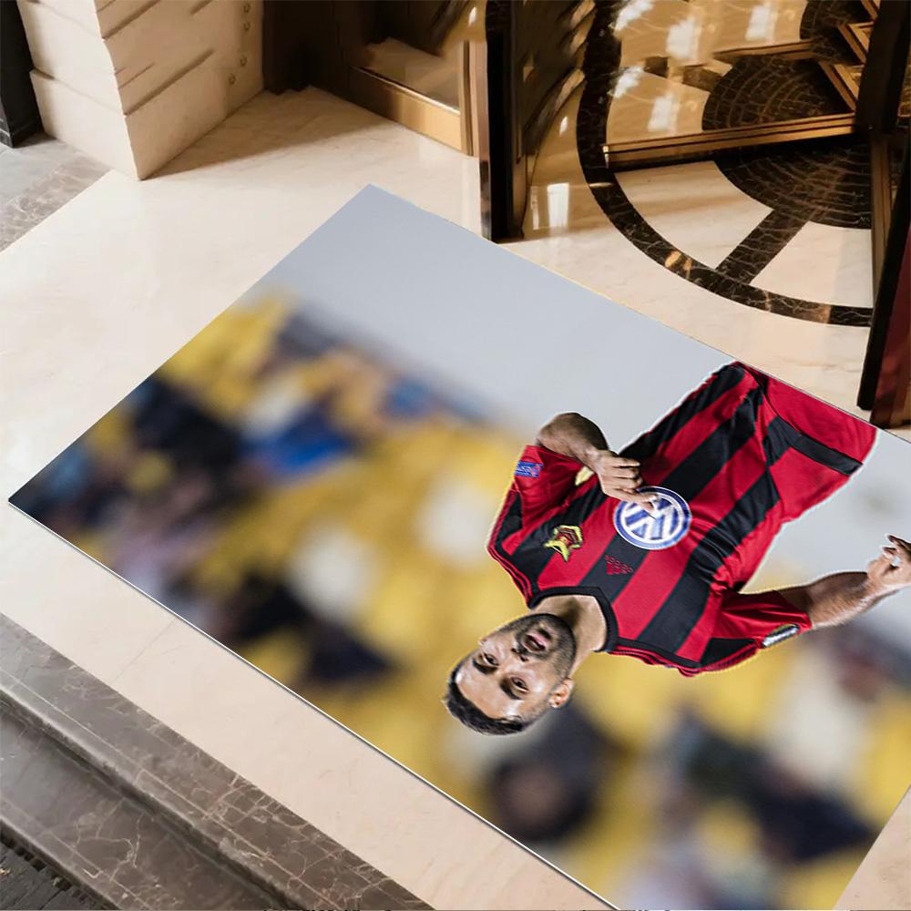 Football Player Kit Celebrating Carpet Suitable for Study Room Dormitory Decorate Room Game Room Anti-slip Rug Anime Office Decor Best for Christmas