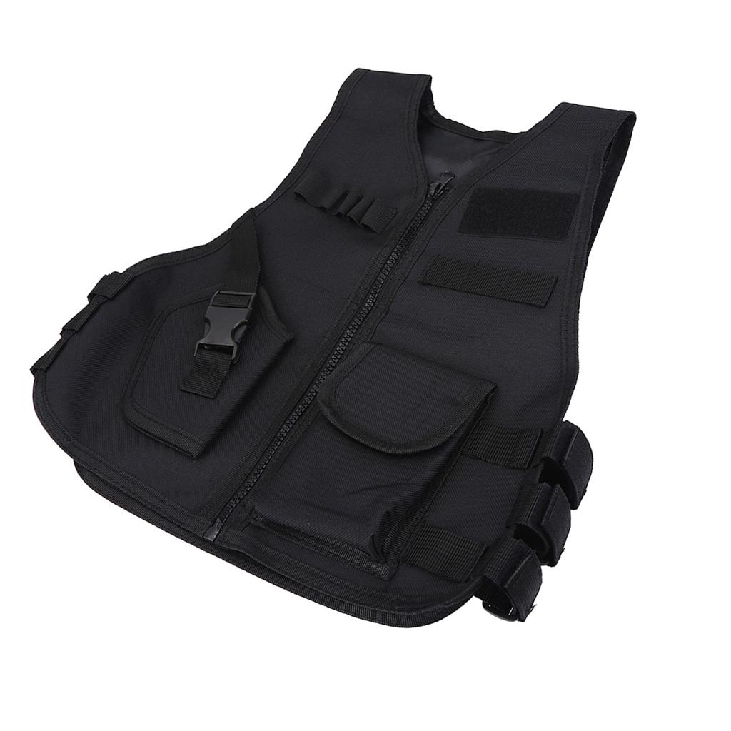 Breathable Children Kids Vest Protective Waistcoat for Outdoor Hunting Combat Games Black L