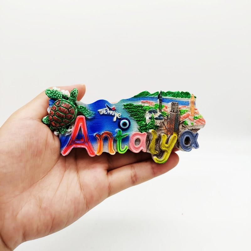 World Country Creative Fridge Magnet Souvenir Resin 3D Stickers Turkey Thailand Italy Netherland Belgium Refrigerator Magnets