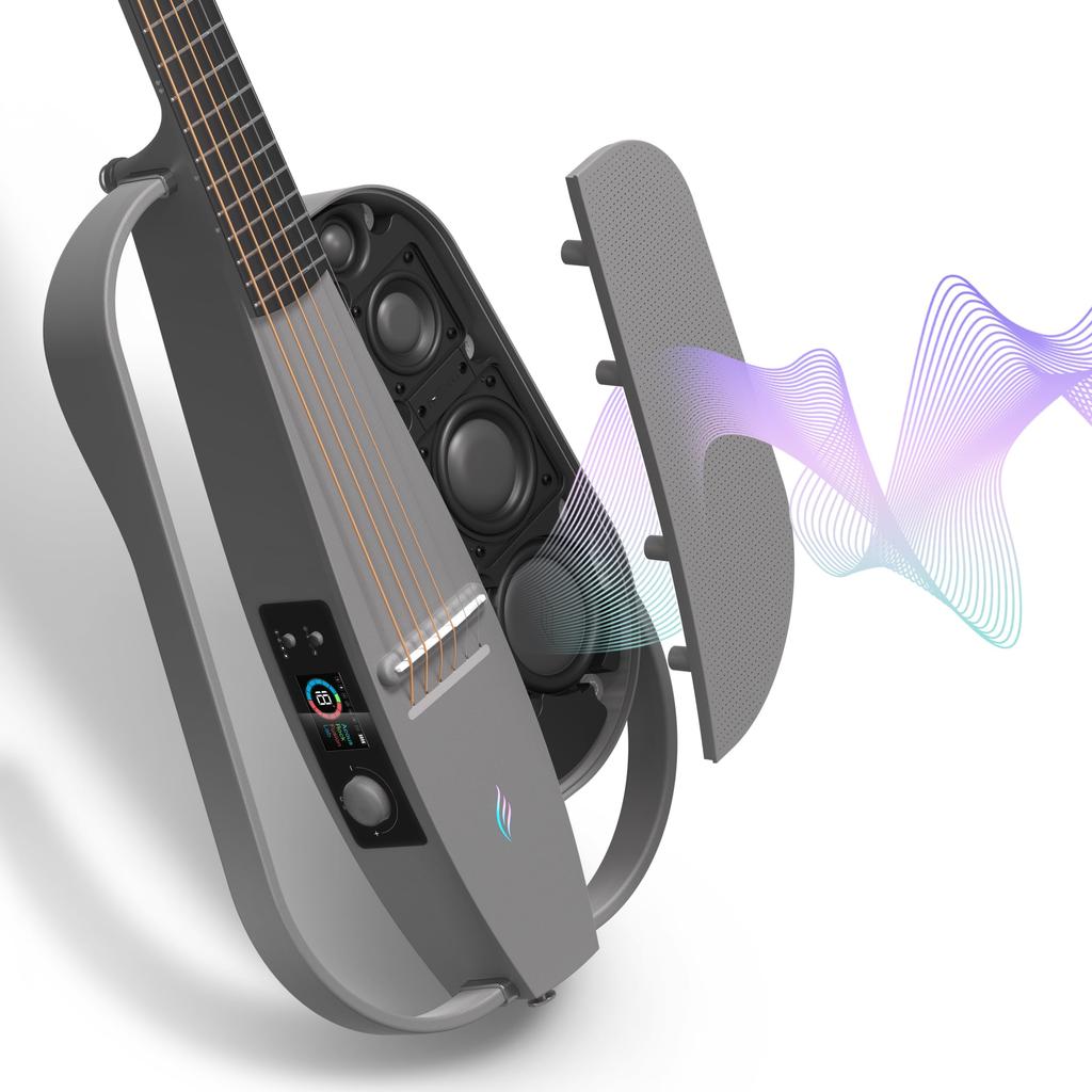Enya NEXG SE Acoustic Guitar Smart Guitar, Travel Guitar, Silent Guitar, Carbon Fiber Construction, Wireless Headset Microphone, 30W Wireless