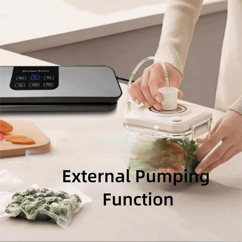 Touch Buttons Vacuum Sealing Machine Digital Display Food Bag Sealer Electric Vacuum Sealer  Picnic
