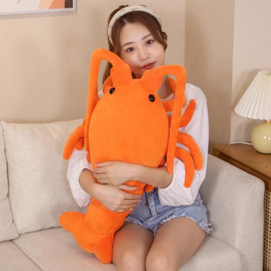 Lobster Plush Toy Soft Sofa Cushion Cute Sea Animal Doll Plushie Ornament Simulation Stuffed Lobster Doll Bedroom Sleep Pillow Birthday Gifts
