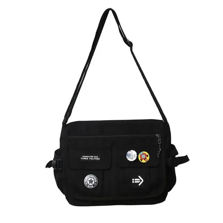 Harajuku Men Nylon Crossbody Bags For Women Messenger Bag Girls School Book Bags Youth Canvas Handbags Shoulder Bag Sac Bolsas