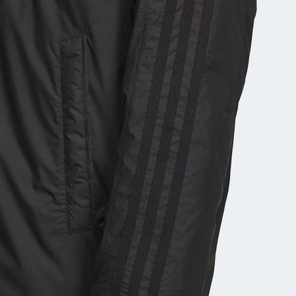 Adidas Long Boa Black Size L Men's Must-Have 3-Stripes Coat, KWX71, (JG8514),