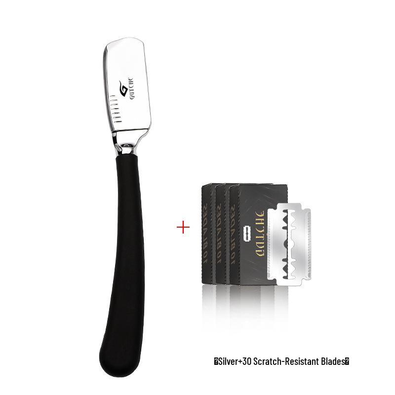 Old-Fashioned Straight Handle Razor Shaving Set for Face & Head